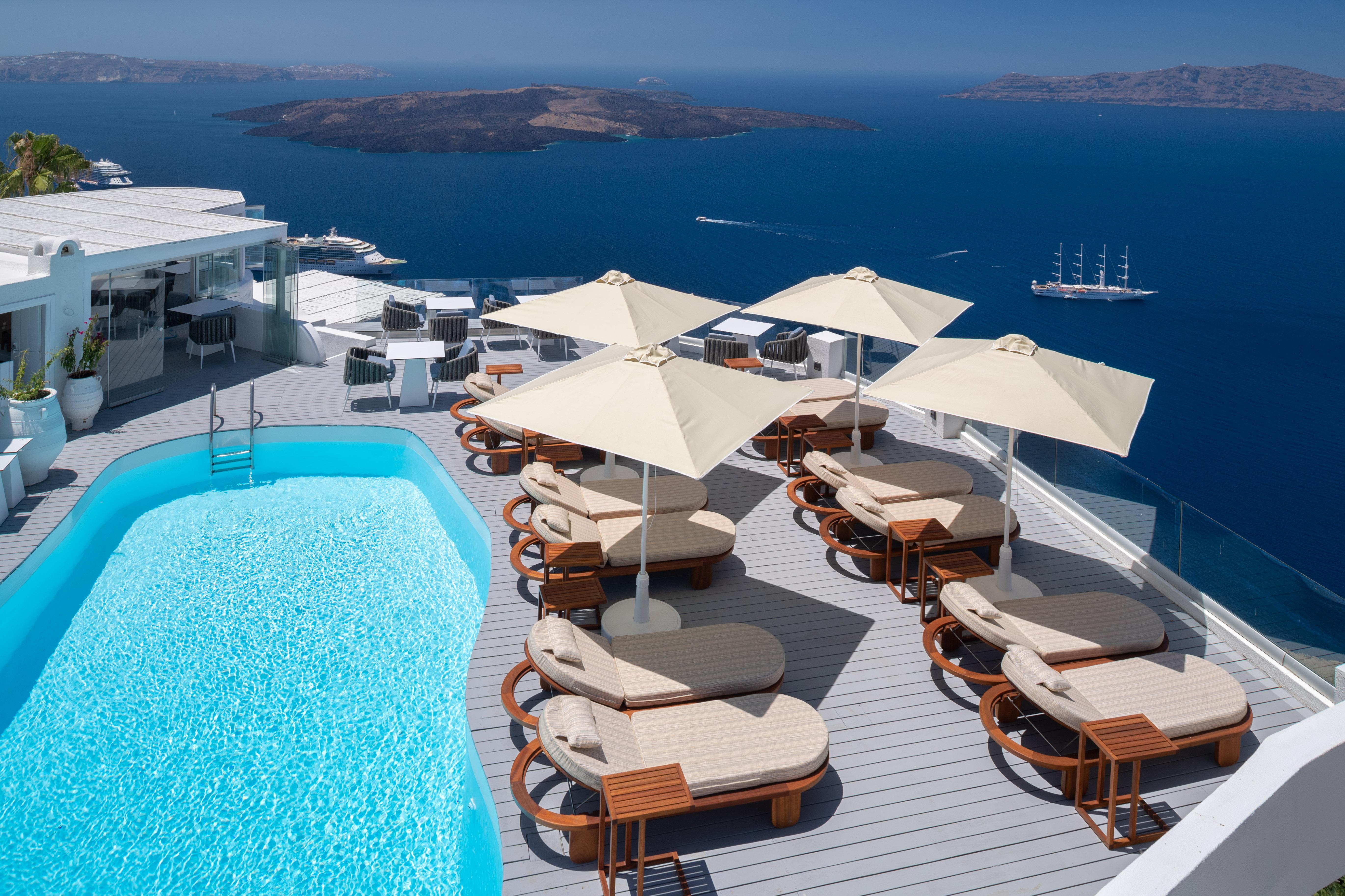 Sun Rocks Boutique Hotel (Adults Only) Firostefani Bagian luar foto