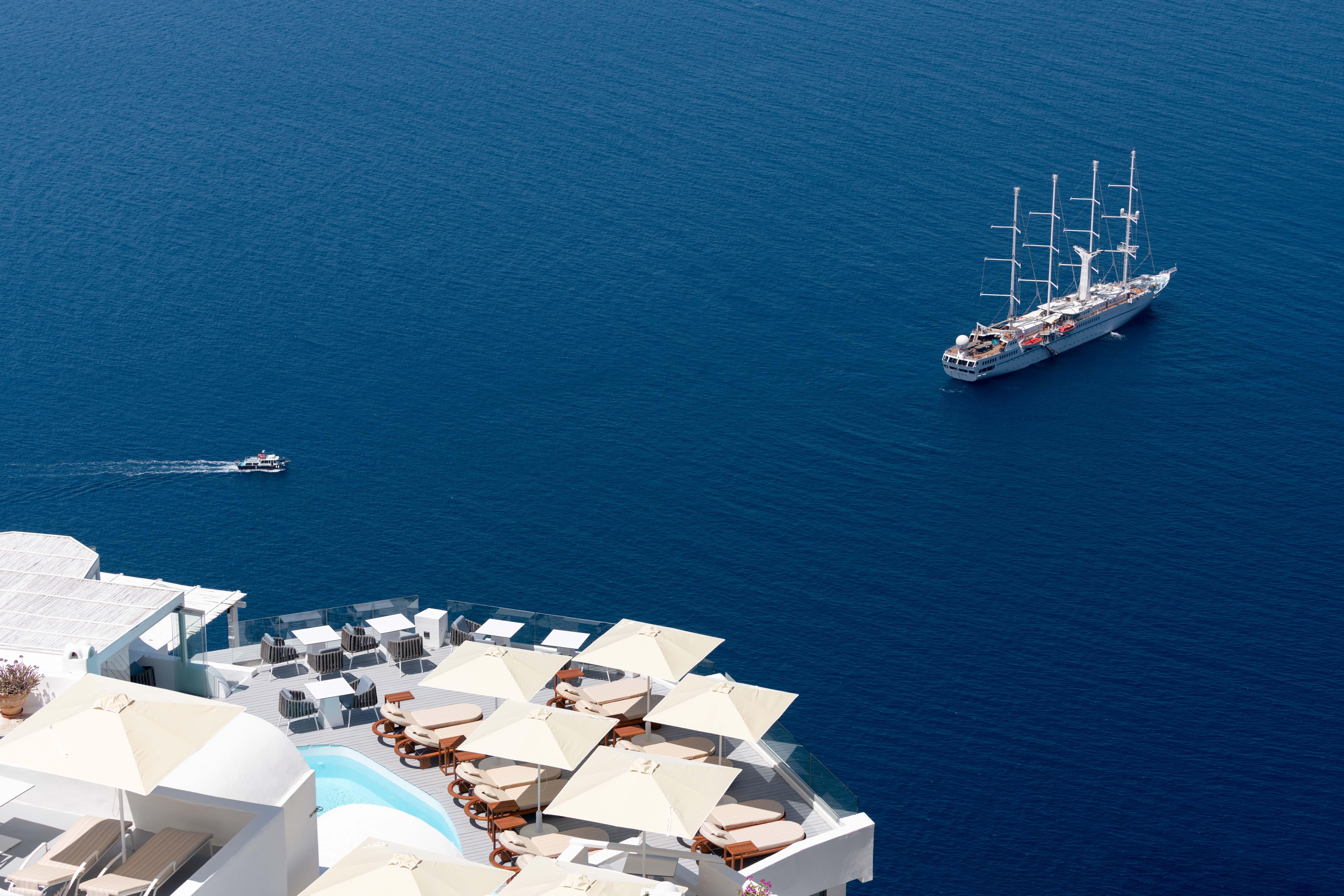 Sun Rocks Boutique Hotel (Adults Only) Firostefani Bagian luar foto